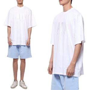 22SS 남성 로고 자수 오버핏 반팔 티셔츠 (E22UTS003_725_100_M_22S) 270891 1236643