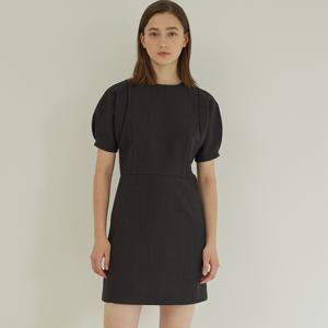 Tweed Line Dress - Black