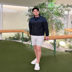 헤지스 골프 HUJU4B910BK 블랙 면블럭 바람막이