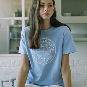 Marine Rope Print T-shirt - Sky Blue