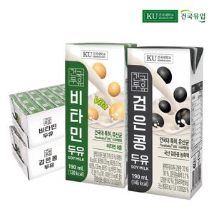 건국두유48팩 (검은콩 24팩 + 비타민 24팩)
