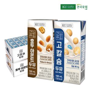 건국두유 48팩 (호두아몬드 24팩 + 고칼슘 24팩)