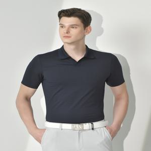 골프 DGTS4B419N2 [PREMIUM] 네이비 깅엄체크 반팔 카라티