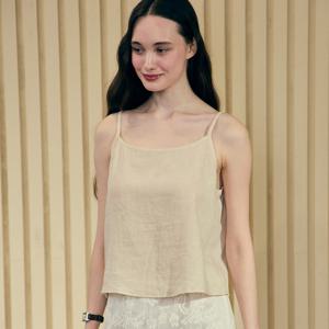 Linen Basic Sleeveless - Light Beige