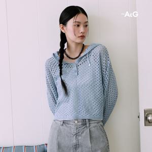 [론칭가 59,900원] 더엣지 25SS 코튼100% 크로셰 후드니트 1종