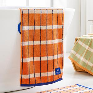 ETF 멀티 체크 세면타월 ORANGE 40X80cm 190g