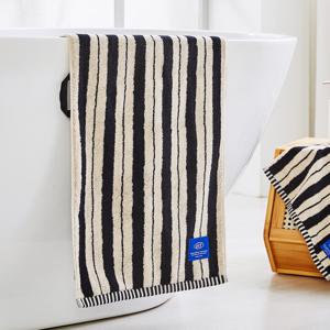 ETF 더블 스트라이프 세면타월 BLACK 40X80cm 190g