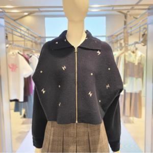 [롯데백화점][쥬크]큐빅 카라 가오리핏 집업 가디건 Z251KSL004