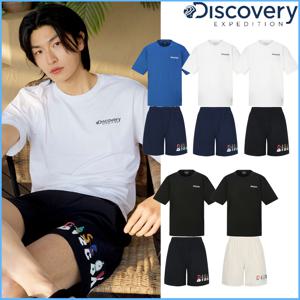 디스커버리 남성 백그래픽 워터반팔티 래쉬가드세트 DXSW75043,DMSB73043