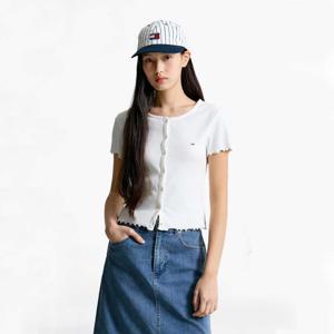 타미진 여성 립 버튼 탑 T32F1TTO15TWT2