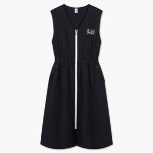 [하프클럽/ 스포르티브] 루즈핏 여성 시어서커 슬리브리스 원피스 QP222OOP61 BLK