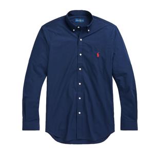 [해외직구] 폴로 남성 클래식핏 포플린 긴팔셔츠 Navy 8001