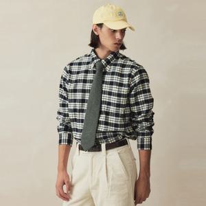 레귤러핏 플란넬 체크 셔츠 (화이트) (BBTHMM54767EW)