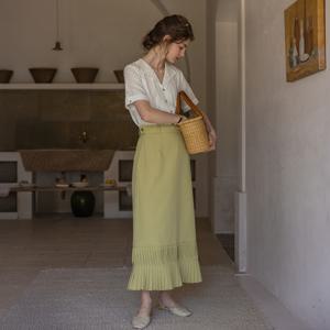DA_Micro-texture bud skirt_2color