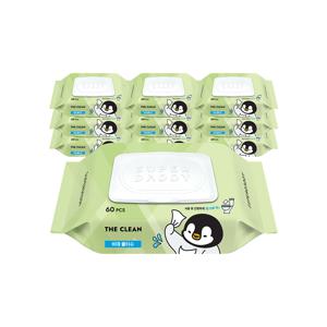 비데 물티슈 더클린 미스터펭 60매 10팩