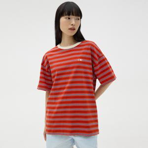 데일리 스트라이프 링거 티셔츠 [RED]