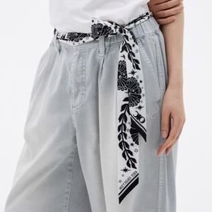 조개 그래픽 트윌리 스카프 [WHITE]