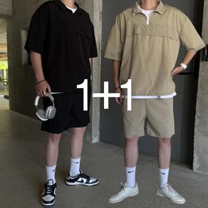 [브리치]  / 1+1  SET 윈드 반팔 아노락 반바지 세트 (상의+하의)