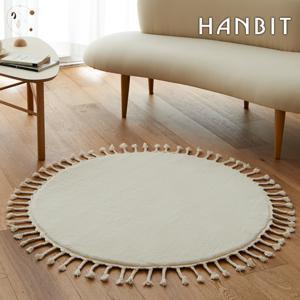 [한빛카페트] 파스텔 테슬 워셔블 원형 러그 100cm 7colors