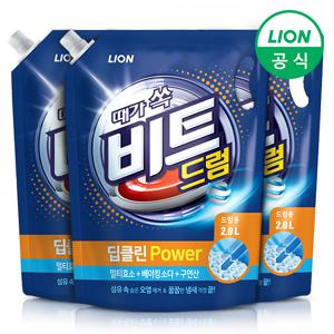 비트 세탁세제 딥클린파워 액체 2L리필드럼 3개