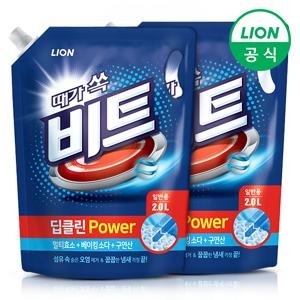비트 세탁세제 딥클린파워 액체 2L리필일반 2개