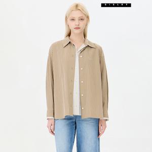 할로 스트라이프 레이어드 배색 셔츠 SAWS10441