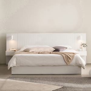 에센셜 호텔 LED 조명 수납 침대 LK+협탁 2EA/착불배송