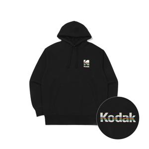 레인보우 세미오버핏 후드티셔츠 BLACK