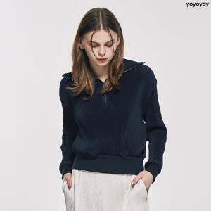 yoyoyoy여성[최초가 129,000원] 반집업 카라 플리츠 티셔츠_AI02WNPTS04