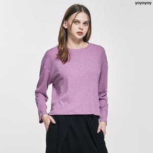 yoyoyoy여성[최초가 39,000원] 라운드 골지 긴팔 티셔츠_AI02WQWTS01