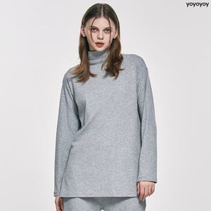 yoyoyoy여성[최초가 49,000원] 반넥 골지 롱 긴팔 티셔츠_AI02WQWTS03