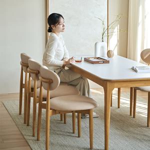 토스카나 포세린 세라믹 4/6인용 원목 식탁 테이블(1400/1800)