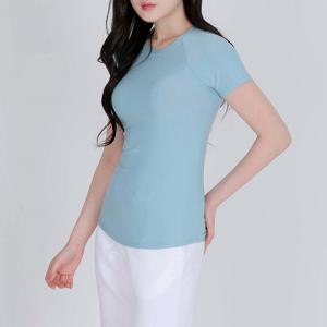 멜로우 여성 빅사이즈 기능성 쿨 냉감 요가복 반팔 라운드 티셔츠(ST31LT052W)