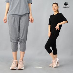 홈트 홈요가 필라테스운동복 배기7부바지 Yps80P5