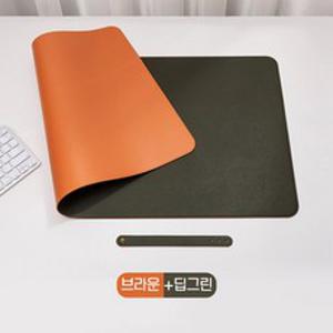 게이밍컴퓨터 노트북 마우스 가죽장패드 키보드롱패드 제작 라오비톤, 1개, 브라운+딥드린(80*40)