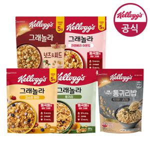 켈로그 그래놀라 시리얼 500G  4종 1+1+1 총 3팩 골라담기 + 통귀리밥 500g 증정