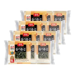 동원에프앤비 양반 들기름 식탁김 4.5g (9봉) 김 4개 총 36봉