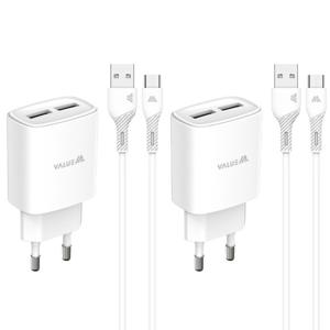 1+1 / C타입 케이블 USB 2포트 2.1A 가정용 충전기 어댑터