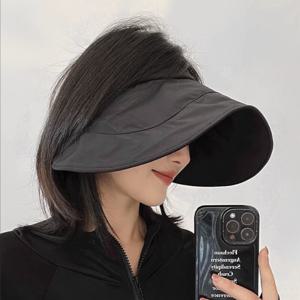 넓은챙 썬캡 돌돌이 자외선차단 접이식 햇빛가리개 여름모자