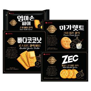 롯데제과 갈릭 4종 (엄마손파이+마가렛트+빠다코코낫+제크)1+1+1+1
