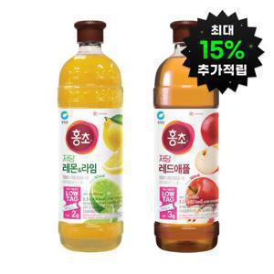 홍초 저당 기능성 레몬라임 1.5L + 레드애플 1.5L