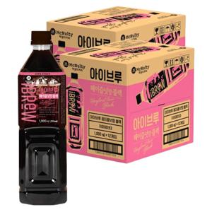 맥널티 아이브루 아메리카노 블랙커피 헤이즐넛 향 1L 12개입2박스(총24개)