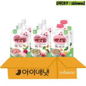 아이배냇 배냇밀 베베 짜먹는 유아용 간식 3종 소고기 브로콜리2 + 닭가슴살 비트2 + 흑미소고기청경채2