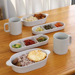 주름 2인 식기세트 6P 보울2P+찬기2P+머그2P