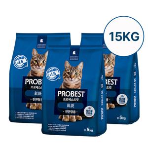 프로베스트 캣 고양이 사료 15kg(5kg3개)/15kg(7.5kg+7.5kg)단품 그린 블루 선택 대용량사료