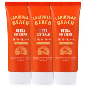 (오늘만 1개 3163원) 캐리비안비치 대용량 톤업 썬크림 60ml 3개 (SPF50+ PA+++)