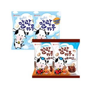 롯데제과 말랑카우 158g 밀크2+빠삐코2 (총4개)