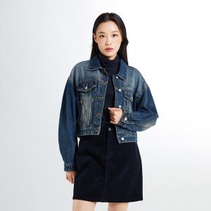 (스파오) 역시즌 크롭 데님 트러커 재킷_SPJEE49G02