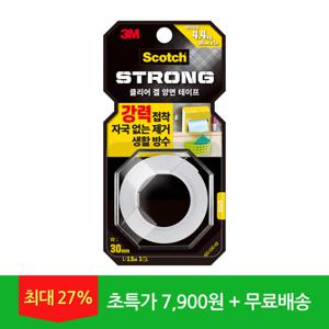 (초특가)3M 스카치 클리어 겔 양면테이프 30mmx1.5m 1개+가구이동슬라이더샘플팩 1개증정