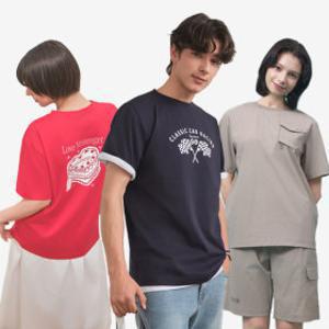 (16일 단하루)(1+1)카카오프렌즈 냉감웨어 베스트 특가전 티셔츠/셋업/반바지 빡세일 단하루 단독